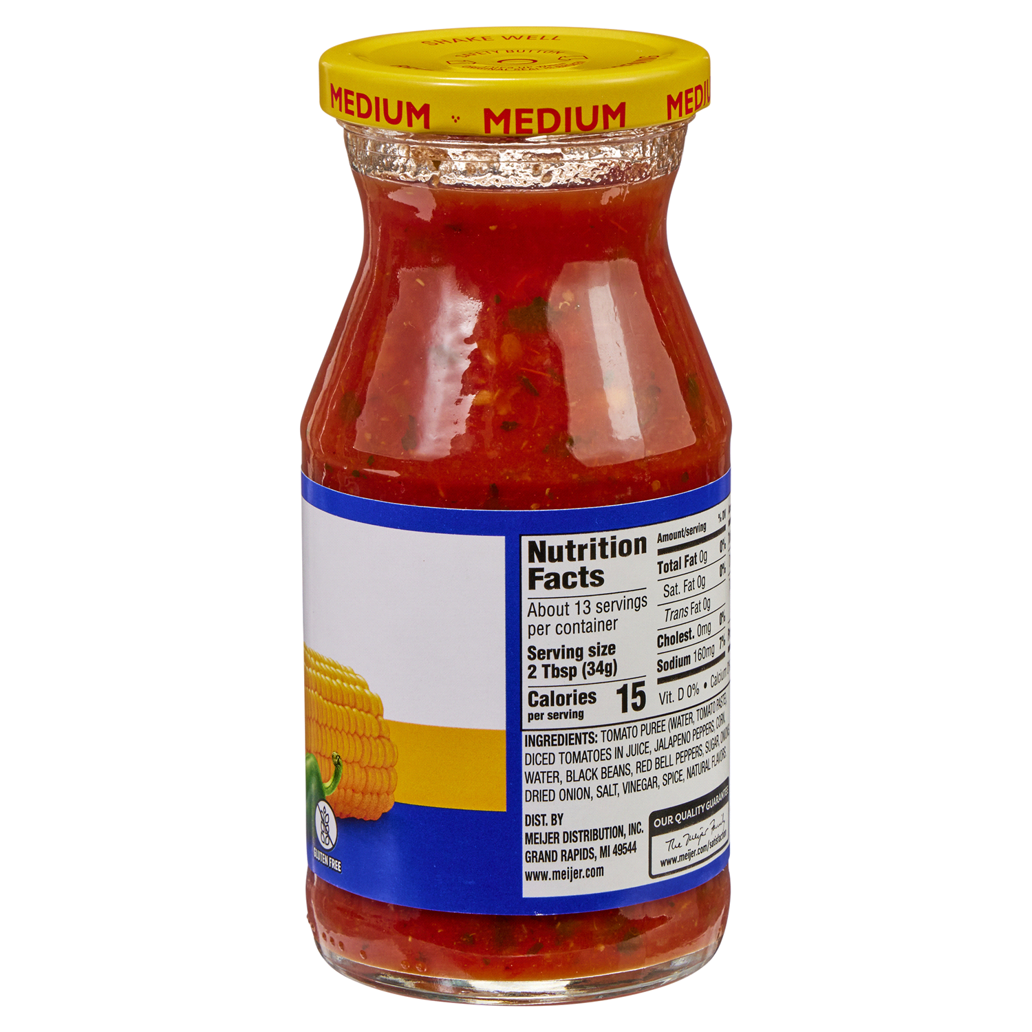 slide 3 of 5, Meijer Black Bean & Corn Medium Salsa, 16 oz