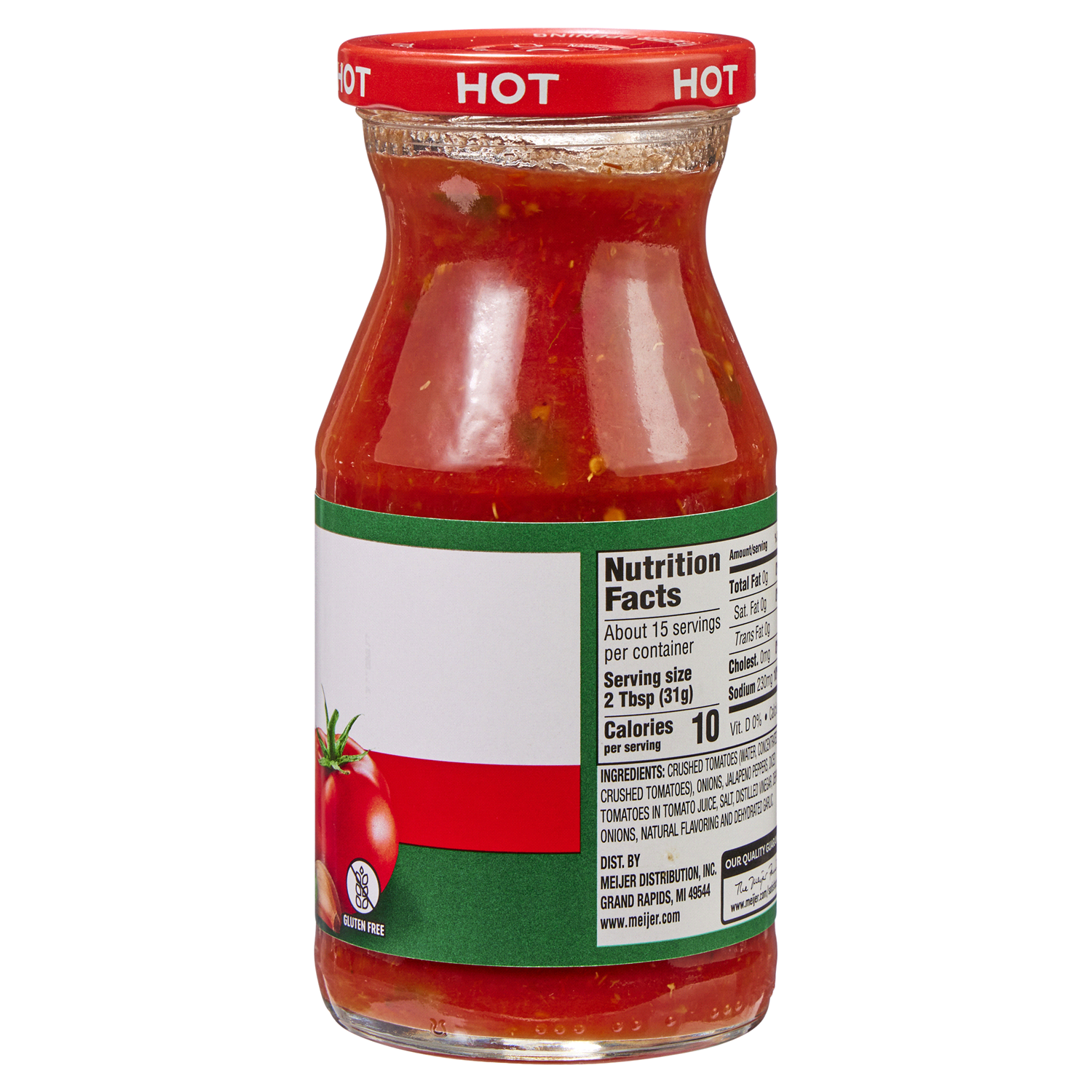 slide 3 of 5, Meijer Hot Thick & Chunky Salsa, 16 oz