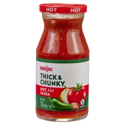 Meijer Hot Thick & Chunky Salsa, 16 Oz