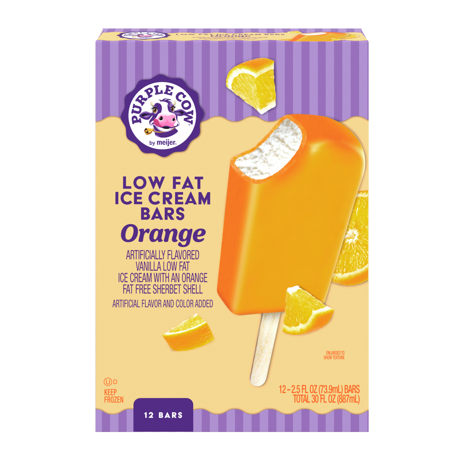 slide 1 of 6, Purple Cow Orange Cream Bars, 12 ct