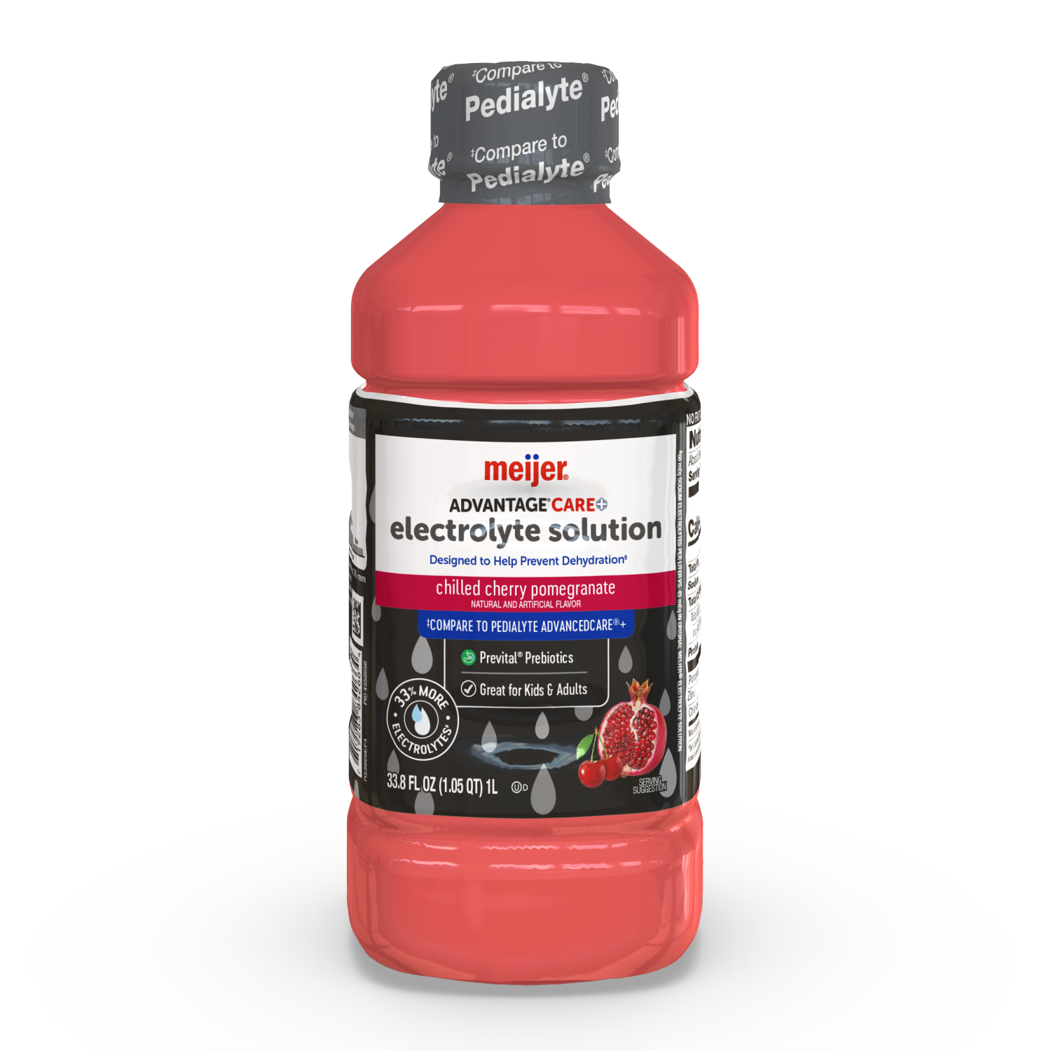 slide 1 of 8, Meijer Advantage Care Plus Electrolyte Solution, Chilled Cherry Pomegranate, 1 liter