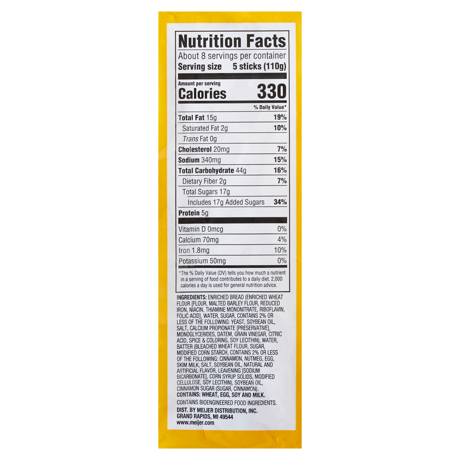 slide 2 of 2, Meijer Cinnamon French Toast Sticks, 32 OZ, 32 oz