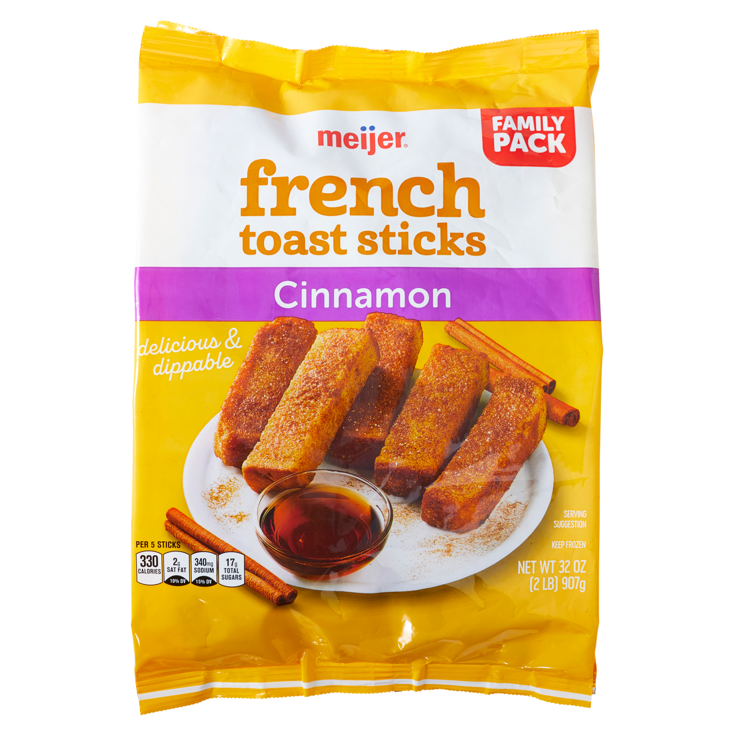 slide 1 of 2, Meijer Cinnamon French Toast Sticks, 32 OZ, 32 oz