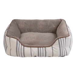 Meijer Striped Fabric Dog Bed Small