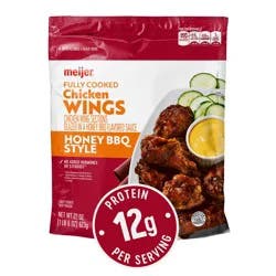 Honey Bbq Bone-In Wings, 22 Oz