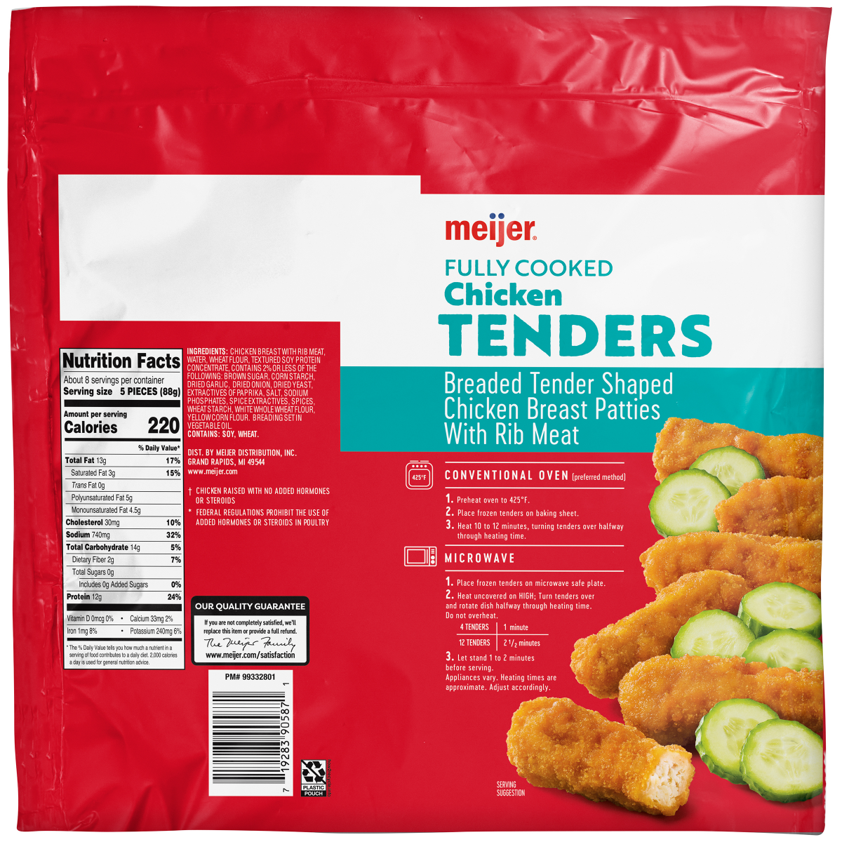 slide 2 of 2, Meijer Frozen Chicken Breast Tenders, 25.5 oz
