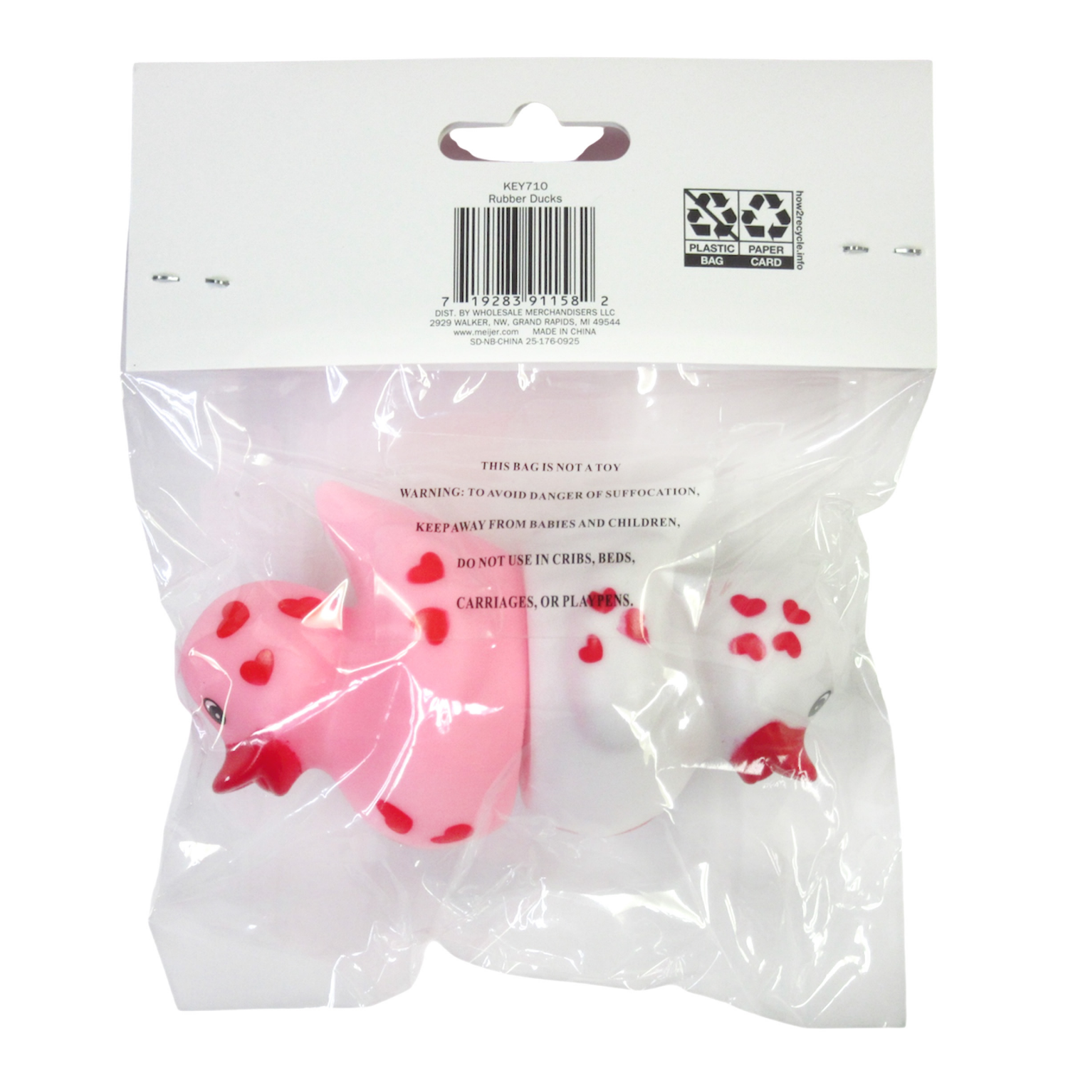 slide 2 of 2, Meijer Corporate Seasonal Meijer Valentine Rubber Duckers 2ct, 2 ct