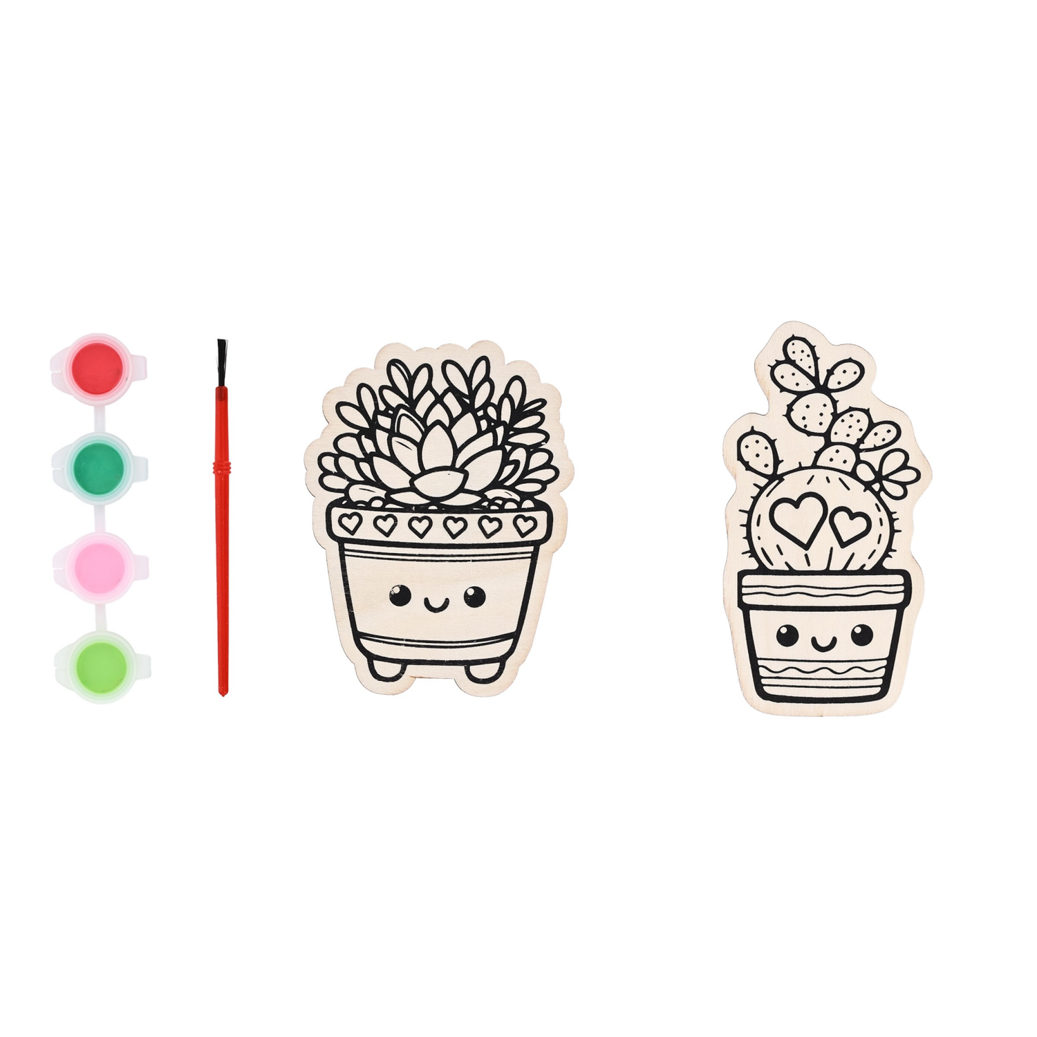 slide 3 of 3, Meijer Corporate Seasonal Valentine's Day Painting Craft Kit, Succulents, 4 in
