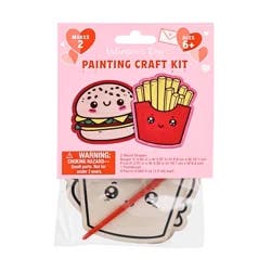 Meijer Corporate Seasonal Valentine's Day Painting Craft Kit, Burger And Fries