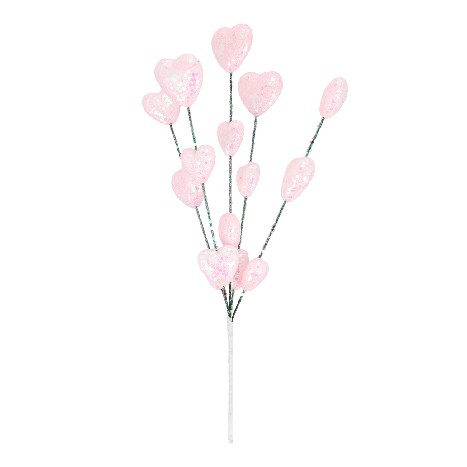 slide 3 of 3, Meijer Corporate Seasonal Mcs Valentine Heart Faux Stem, h 14 in