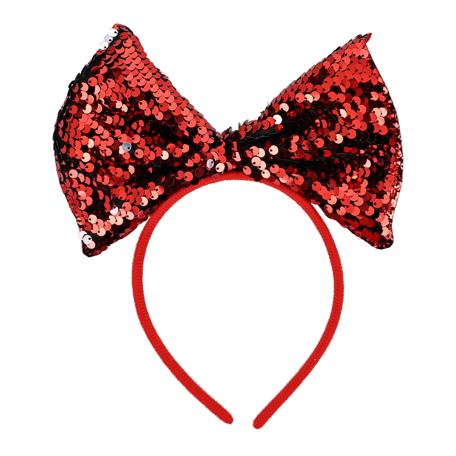 slide 3 of 3, Meijer Corporate Seasonal Mcs Val Sequin Bow Headband, 22cm