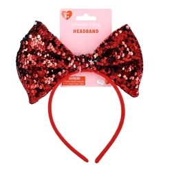 Meijer Corporate Seasonal Mcs Val Sequin Bow Headband