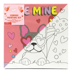 Meijer Corporate Seasonal Valentine's Day Dog Canvas Painting, 8 In, 1 Ct
