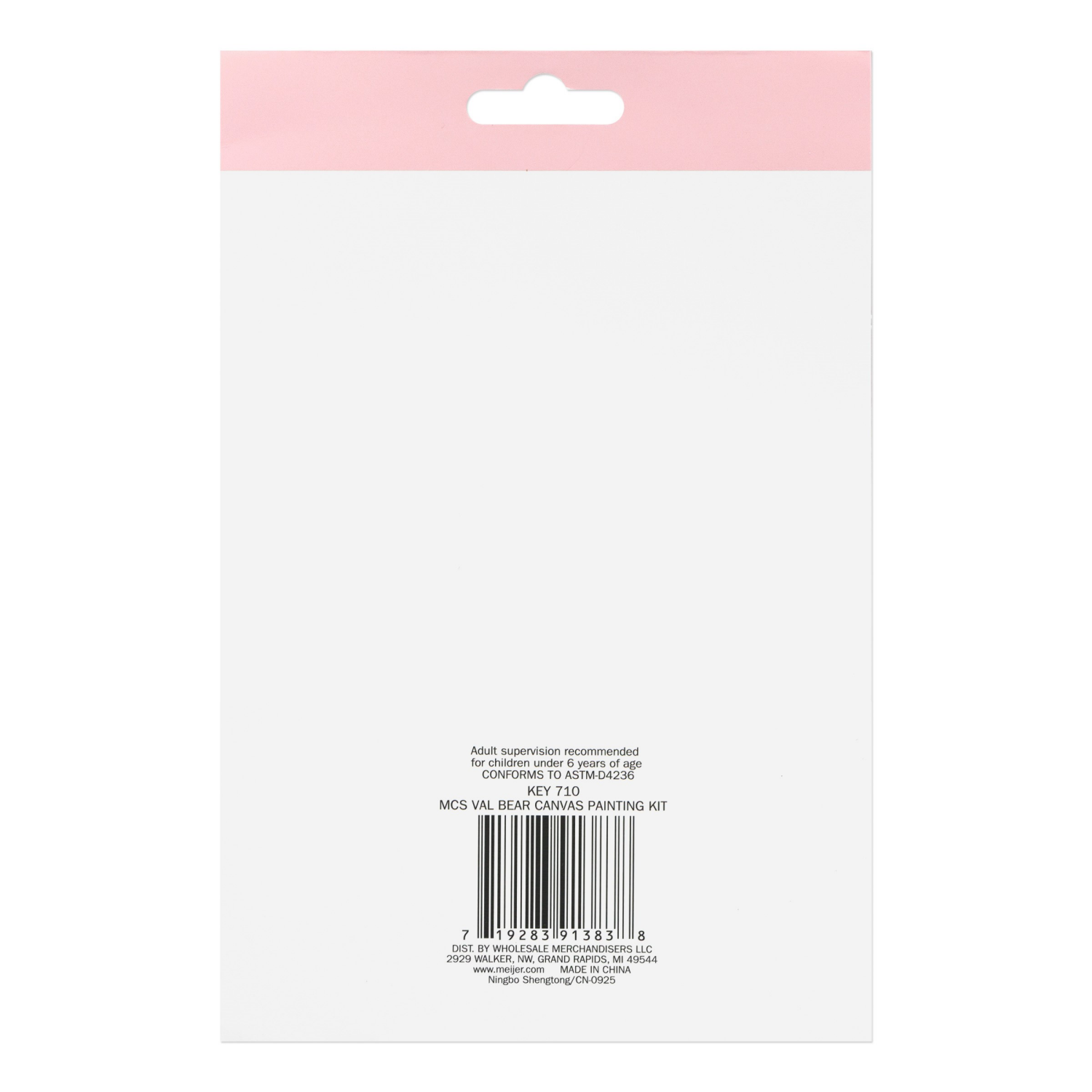 slide 2 of 2, Meijer Corporate Seasonal Valentine's Day Bear Canvas Painting, 7 in, 1 ct, 1 ct