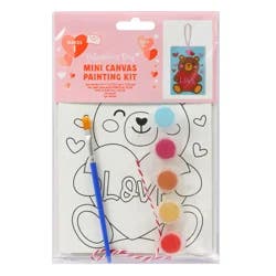 Meijer Corporate Seasonal Valentine's Day Bear Canvas Painting, 7 in, 1 ct