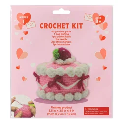 Meijer Corporate Seasonal Valentine's Day Cake Crochet Kit, 4 In, 1 Ct