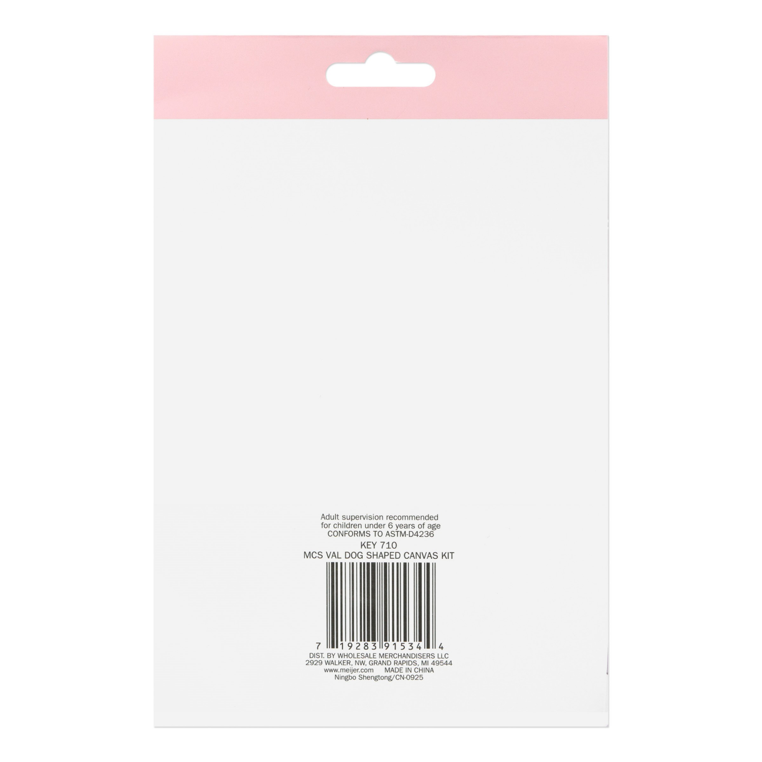 slide 2 of 2, Meijer Corporate Seasonal Valentine's Day Dog Shaped Canvas Kit, 5.5 In, 1 Ct, 1 ct