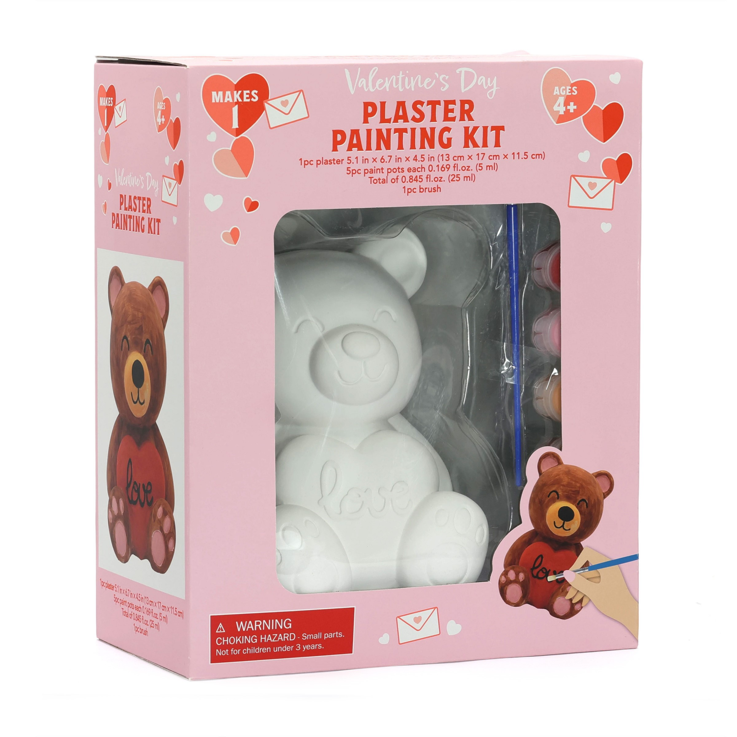 slide 2 of 3, Meijer Corporate Seasonal Valentine's Day Bear Plaster Kit, 7 In, 1 Ct, 1 ct
