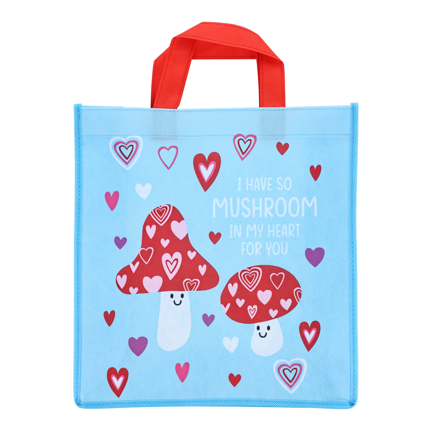 slide 8 of 8, Meijer Corporate Seasonal Mcs Val Non-Woven Tote Bag 4ast, 12 in