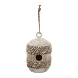 Room & Retreat Resin Bird House, White, 11.7 In
