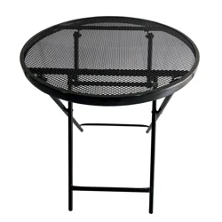 Room & Retreat Steel Mesh Folding Table, 24 In