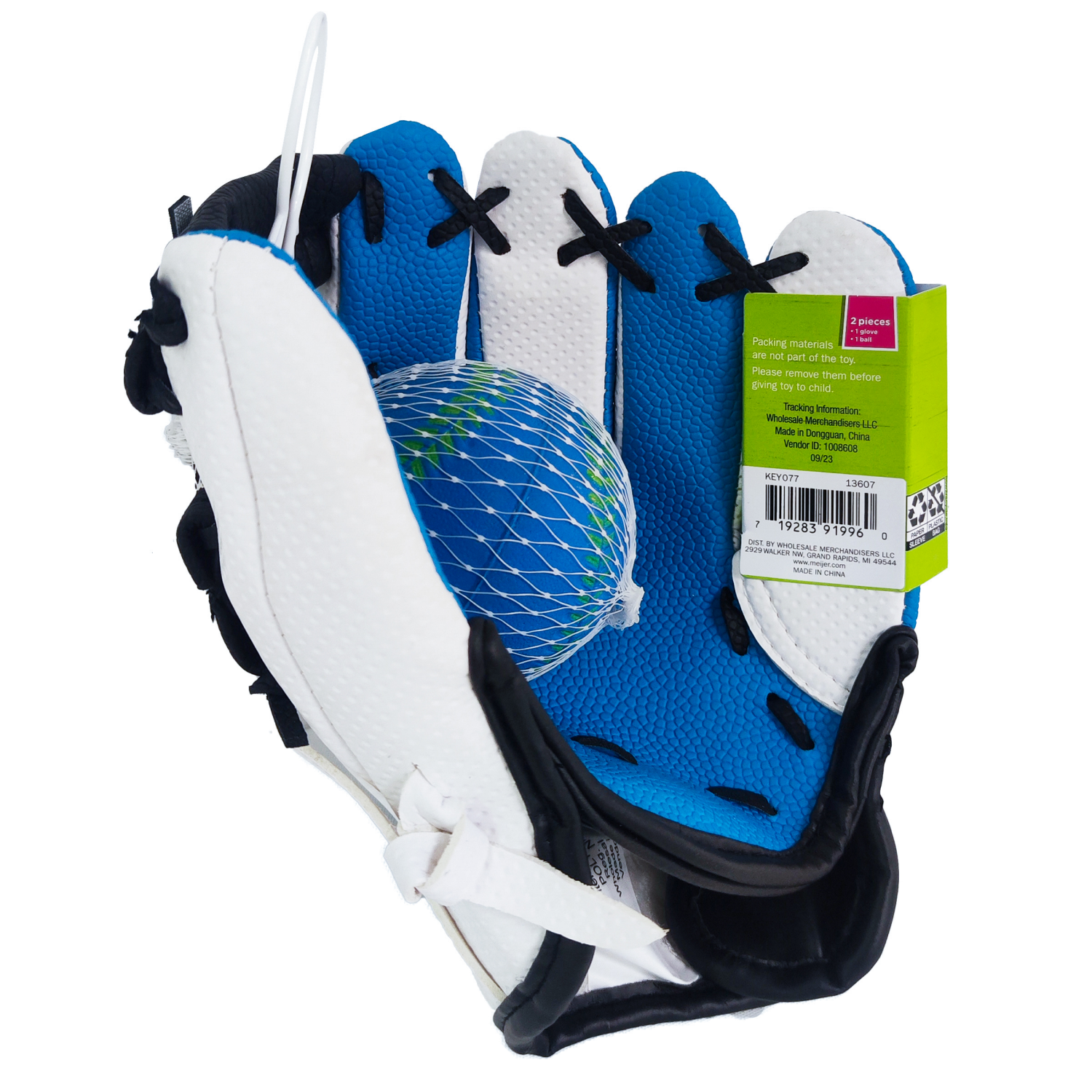 slide 1 of 5, FUN CLUB Baseball Glove W/ Ball AST 9", 1 ct