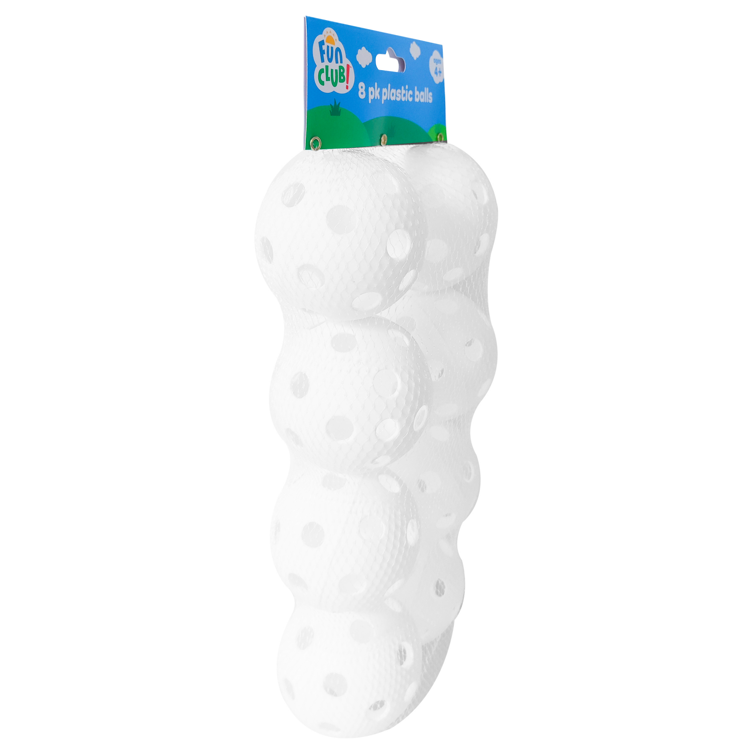 slide 2 of 4, FUN CLUB 8 PK Plastic Balls, 2.8 in, 8 Count, 8 ct
