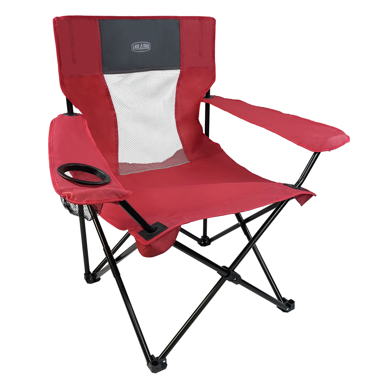 slide 4 of 4, LAKE & TRAIL OVERSIZED MESH SPORT CHAIR, 35.6x23 x 23 