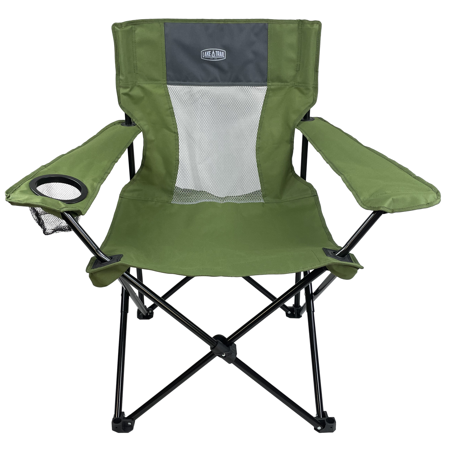 slide 1 of 4, LAKE & TRAIL OVERSIZED MESH SPORT CHAIR, 35.6x23 x 23 