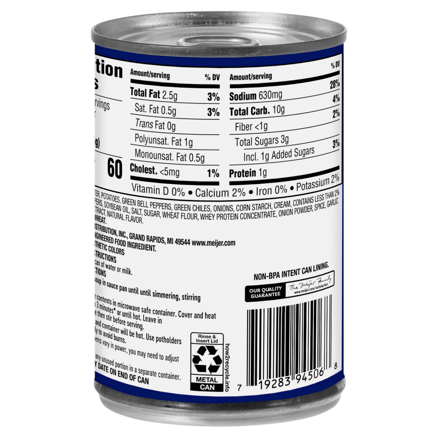 slide 2 of 4, Meijer Cream of Jalapeno Soup - 10.5 oz, 10.5 oz