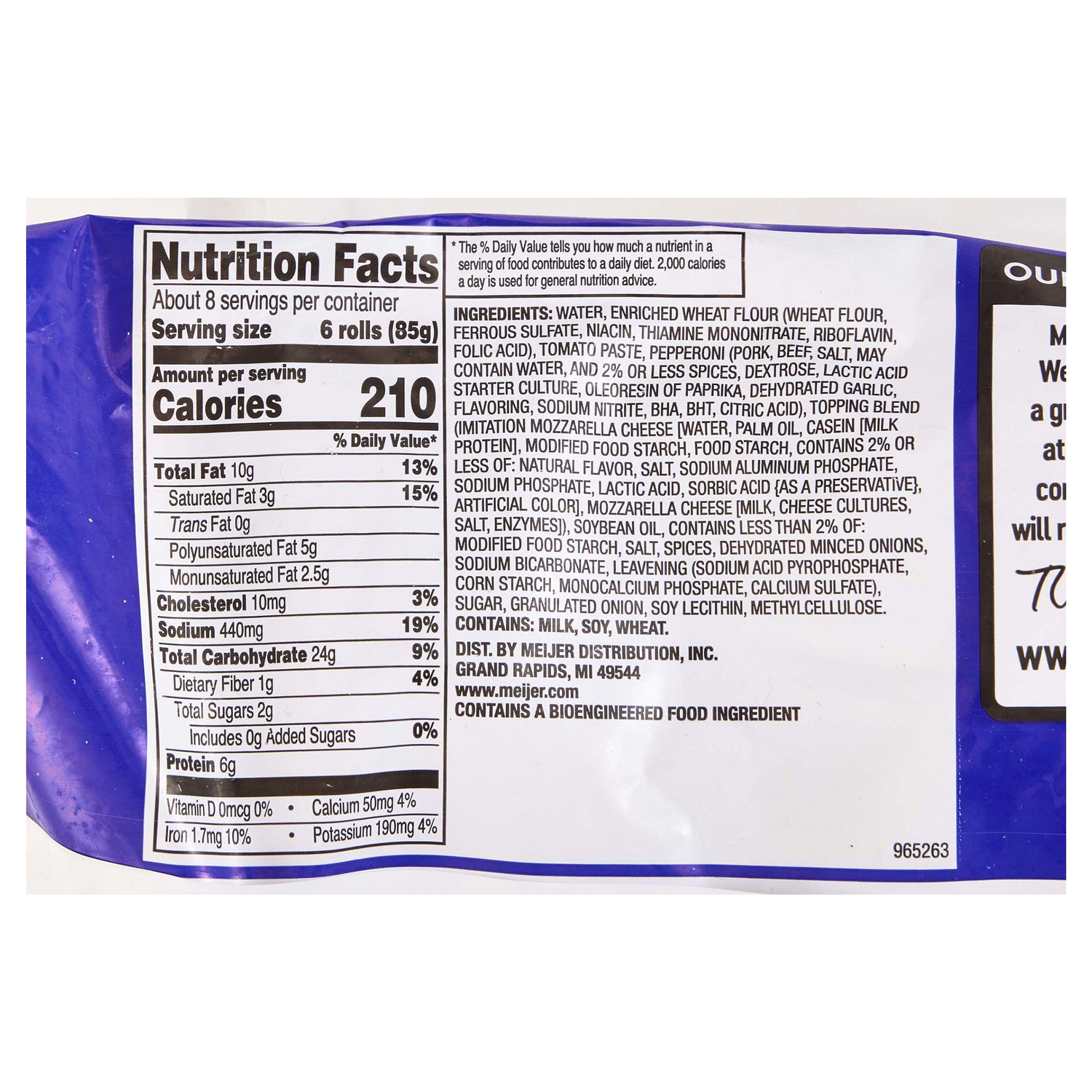 slide 2 of 4, Meijer Pepperoni Pizza Snack Rolls, 50 ct; 20 oz