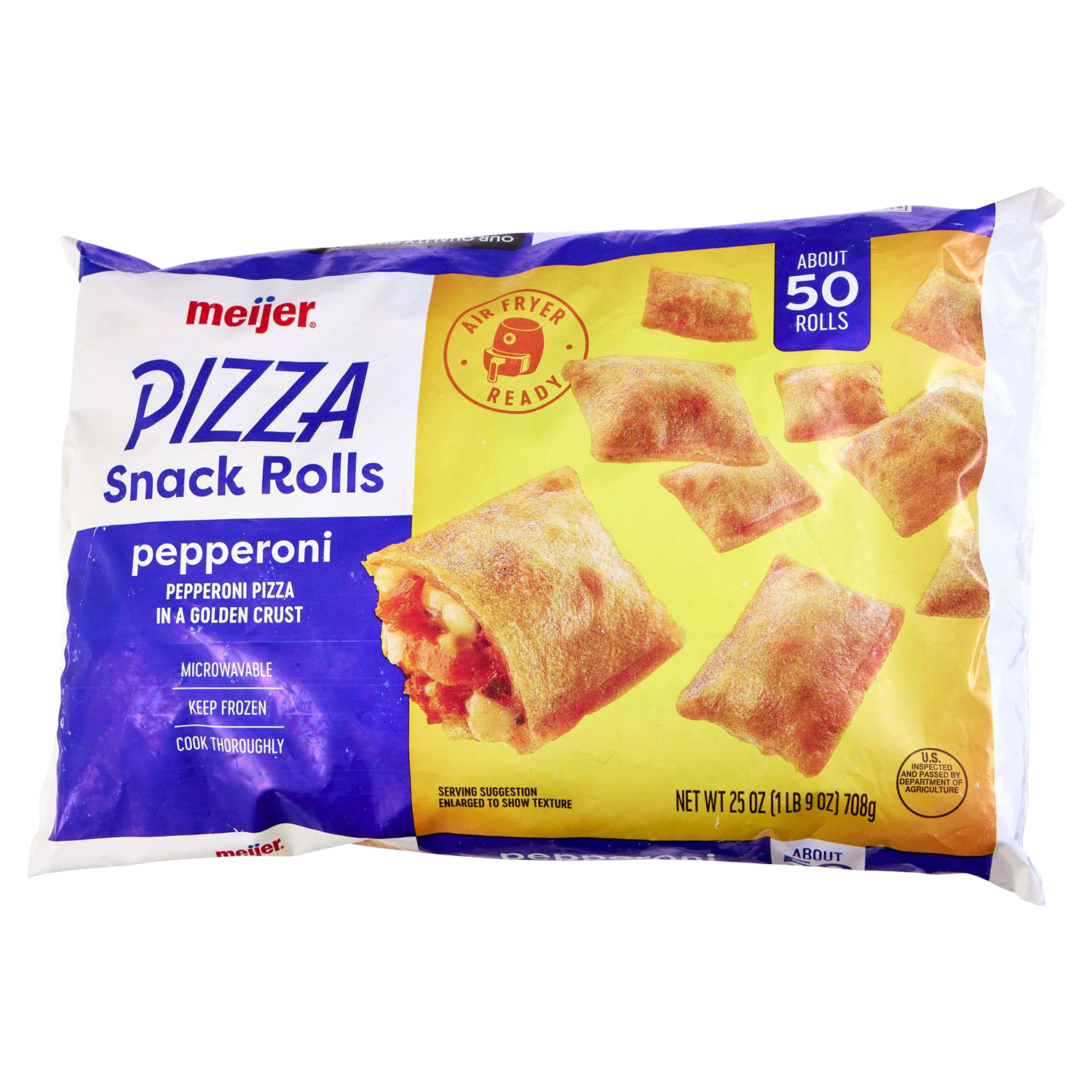 slide 4 of 4, Meijer Pepperoni Pizza Snack Rolls, 50 ct; 20 oz