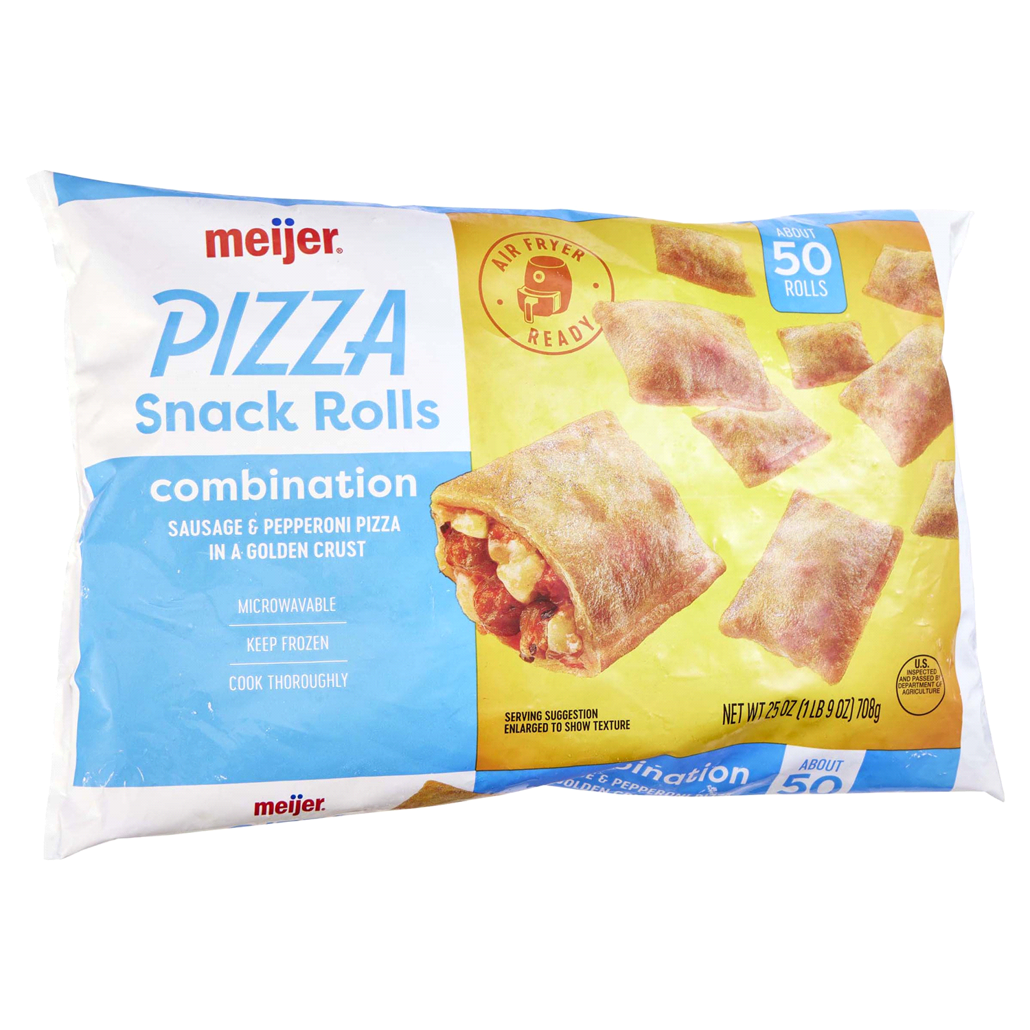 slide 4 of 4, Meijer Combination Pizza Snack Rolls, 50 ct