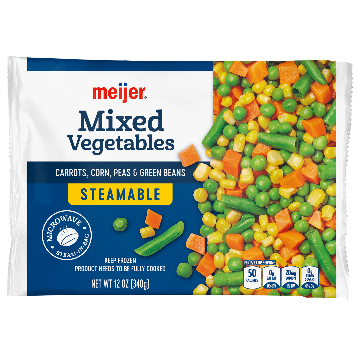 slide 1 of 2, Meijer Steamable Mixed Vegetables, 12 oz