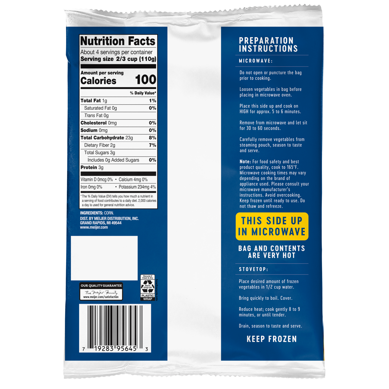 slide 2 of 2, Meijer Steamable Frozen Sweet Corn, 12 oz