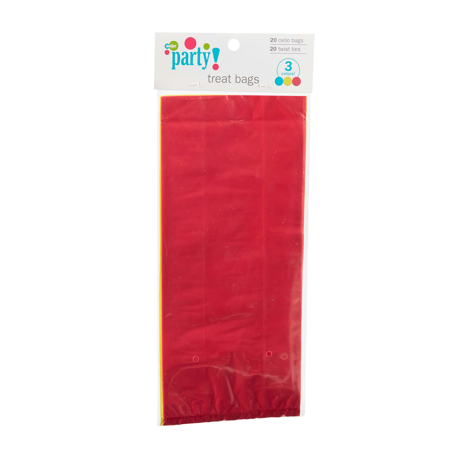 slide 3 of 5, Meijer Multicolor Cello Treat Bags, 20 ct