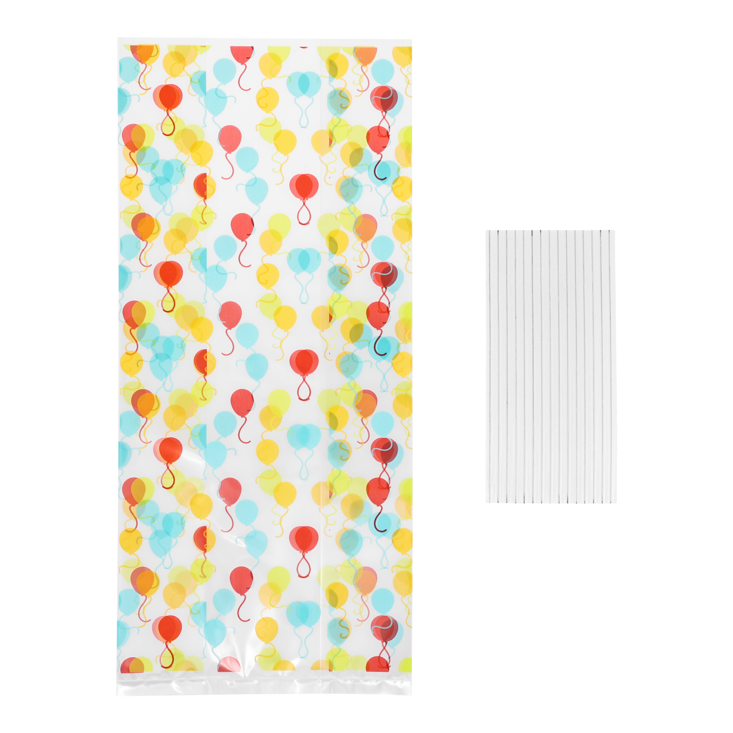 slide 2 of 2, Cello Treat Bags - Printed. Fun sprinkles design will be loved by boys and girls of all ages!, 15 ct