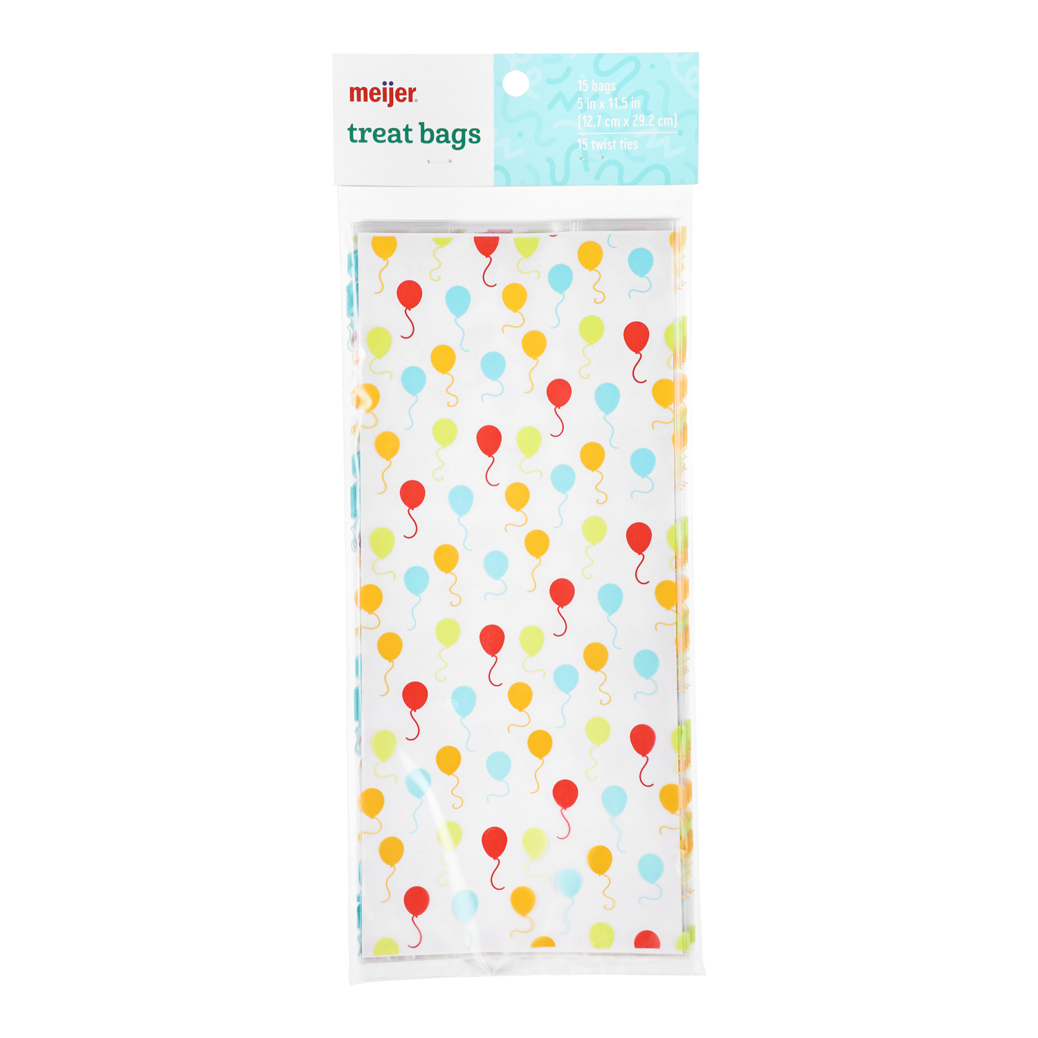 slide 1 of 2, Cello Treat Bags - Printed. Fun sprinkles design will be loved by boys and girls of all ages!, 15 ct