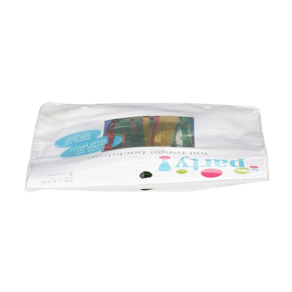 slide 27 of 29, Meijer Foil Fringe Backdrop, Multicolor, 3'x6.5', 1 ct