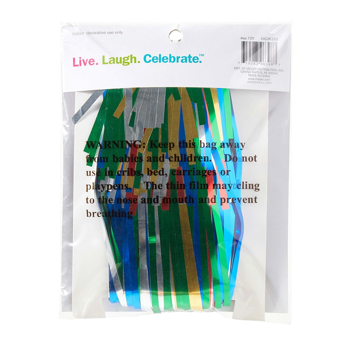 slide 7 of 29, Meijer Foil Fringe Backdrop, Multicolor, 3'x6.5', 1 ct