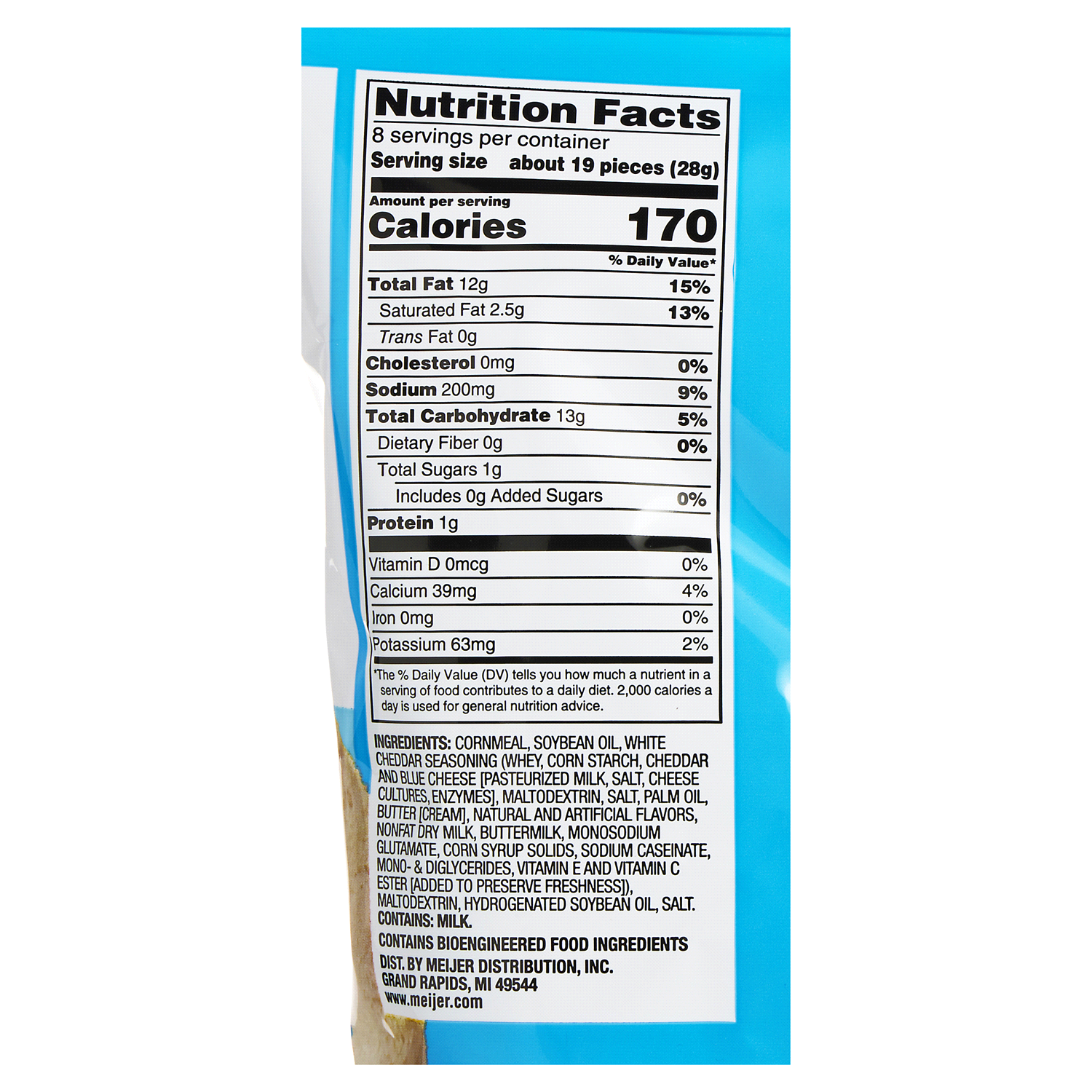 slide 2 of 2, Meijer White Cheddar Puffs, 8 oz