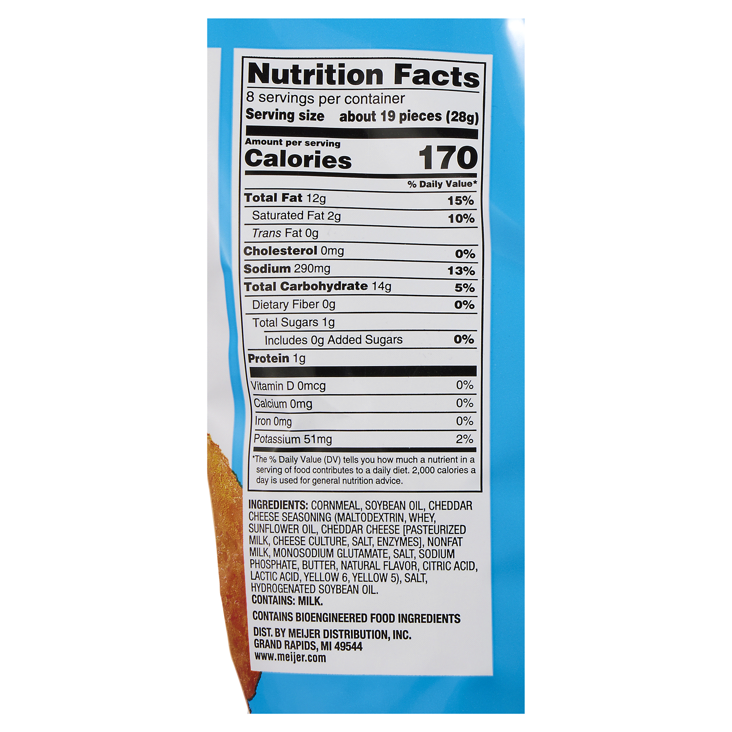 slide 2 of 2, Meijer Cheddar Cheese Puffs, 8 oz