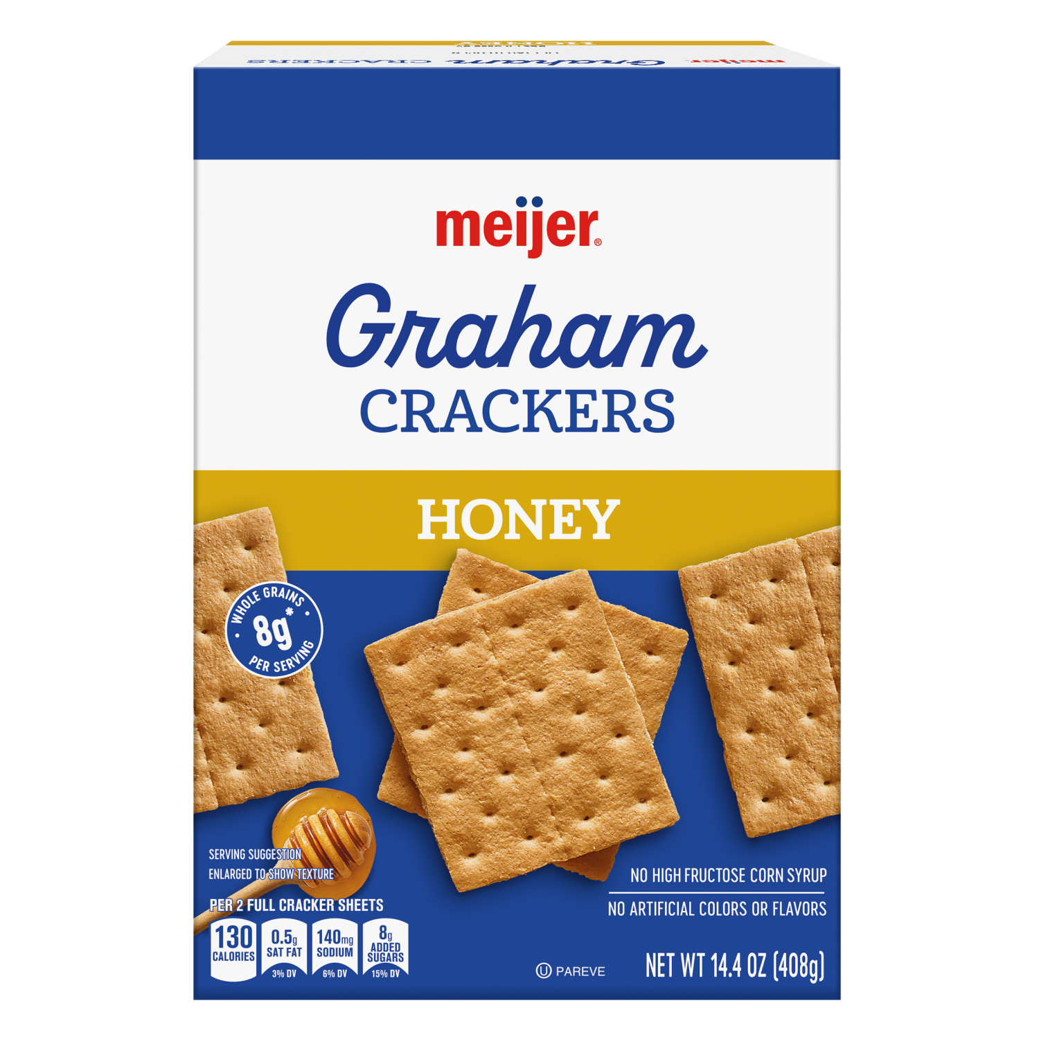 slide 2 of 8, Meijer Honey Grahams, 14.4 oz