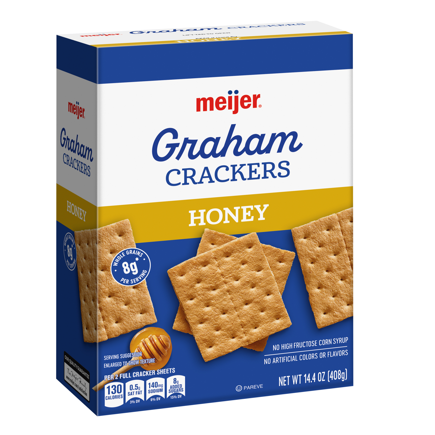 slide 4 of 5, Meijer Honey Grahams, 14.4 oz