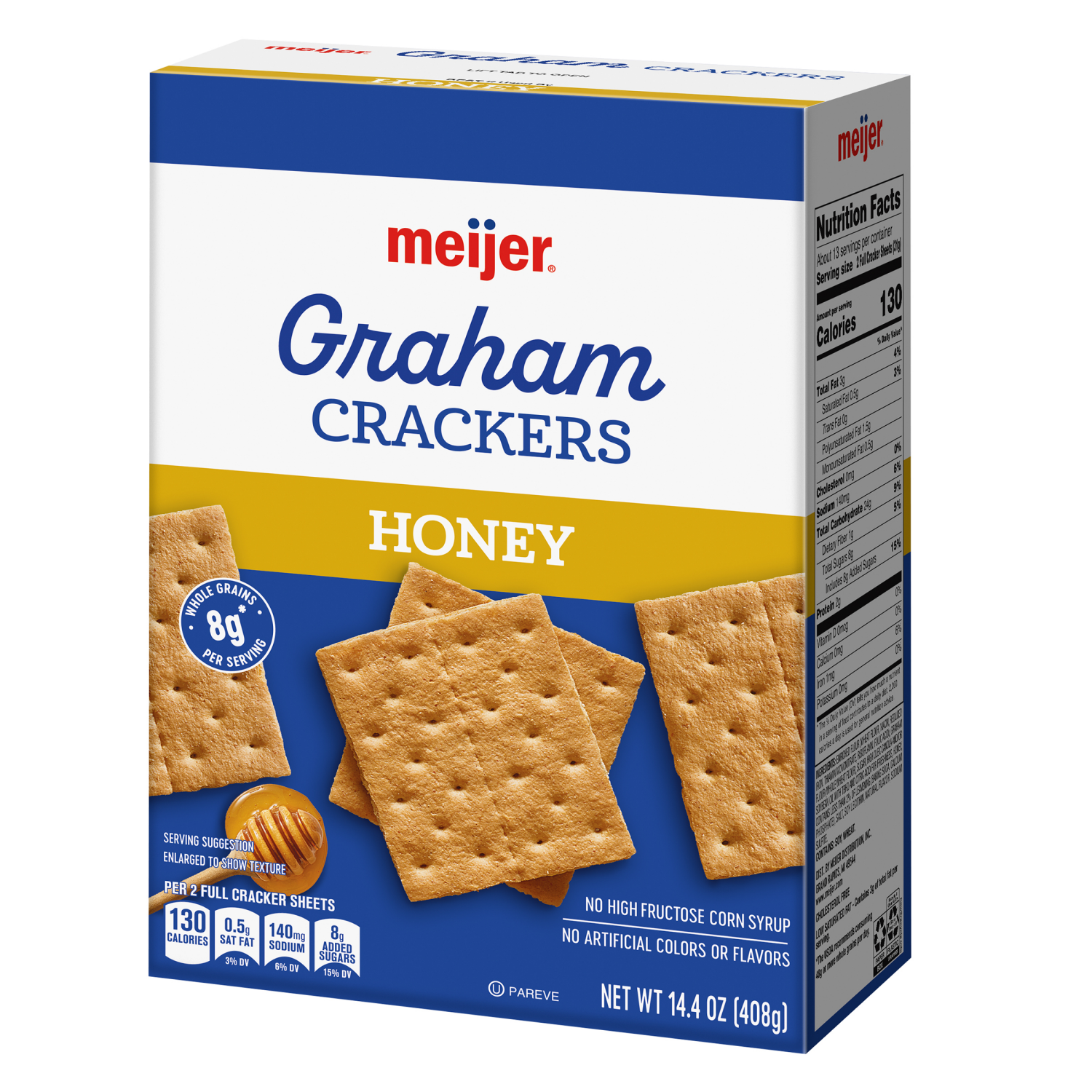 slide 7 of 8, Meijer Honey Grahams, 14.4 oz