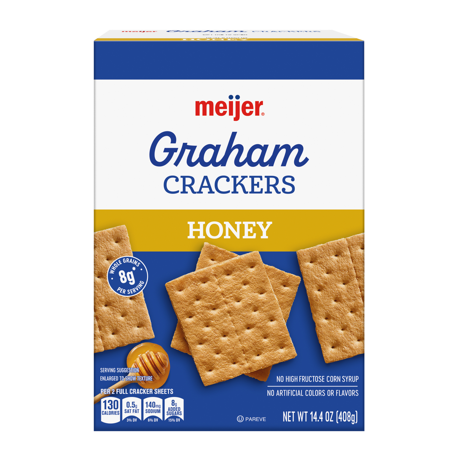 slide 1 of 5, Meijer Honey Grahams, 14.4 oz