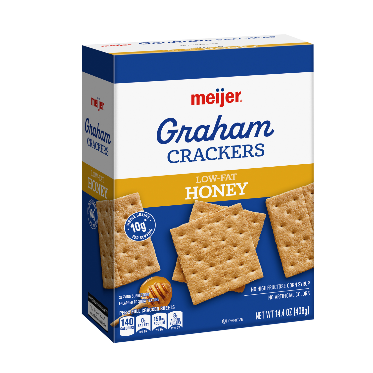 slide 4 of 5, Meijer Low Fat Honey Grahams, 14.4 oz
