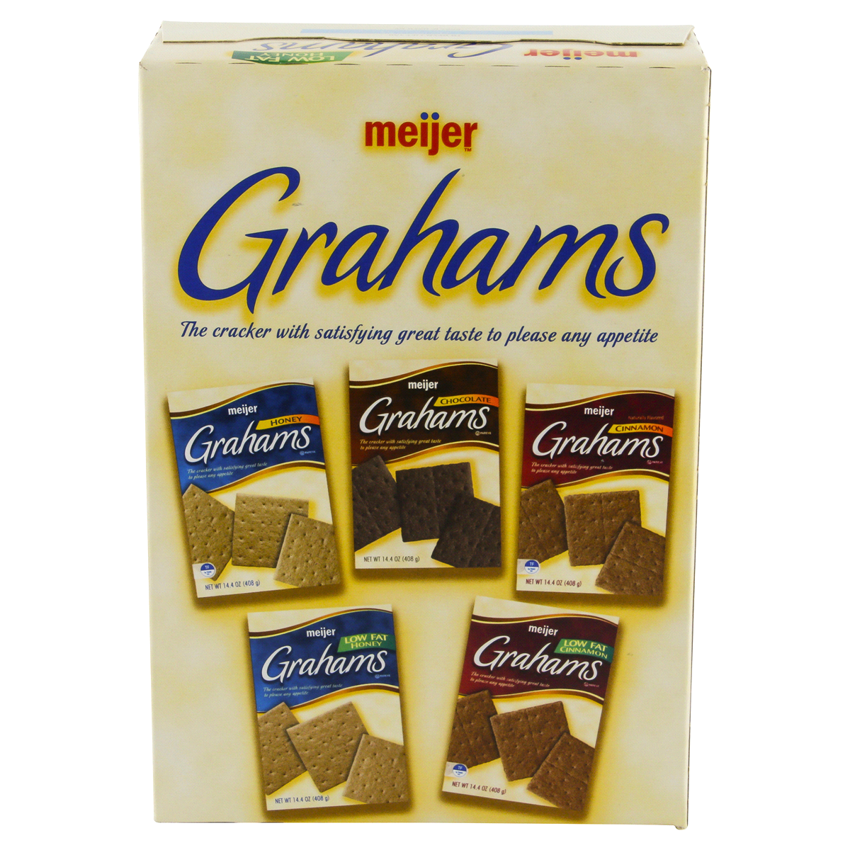 slide 3 of 6, Meijer Low Fat Honey Graham Crackers, 14.4 oz