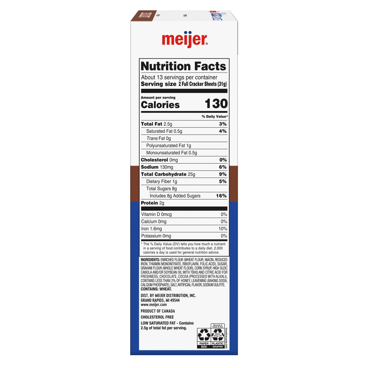 slide 3 of 5, Meijer Chocolate Graham Crackers, 14.4 oz