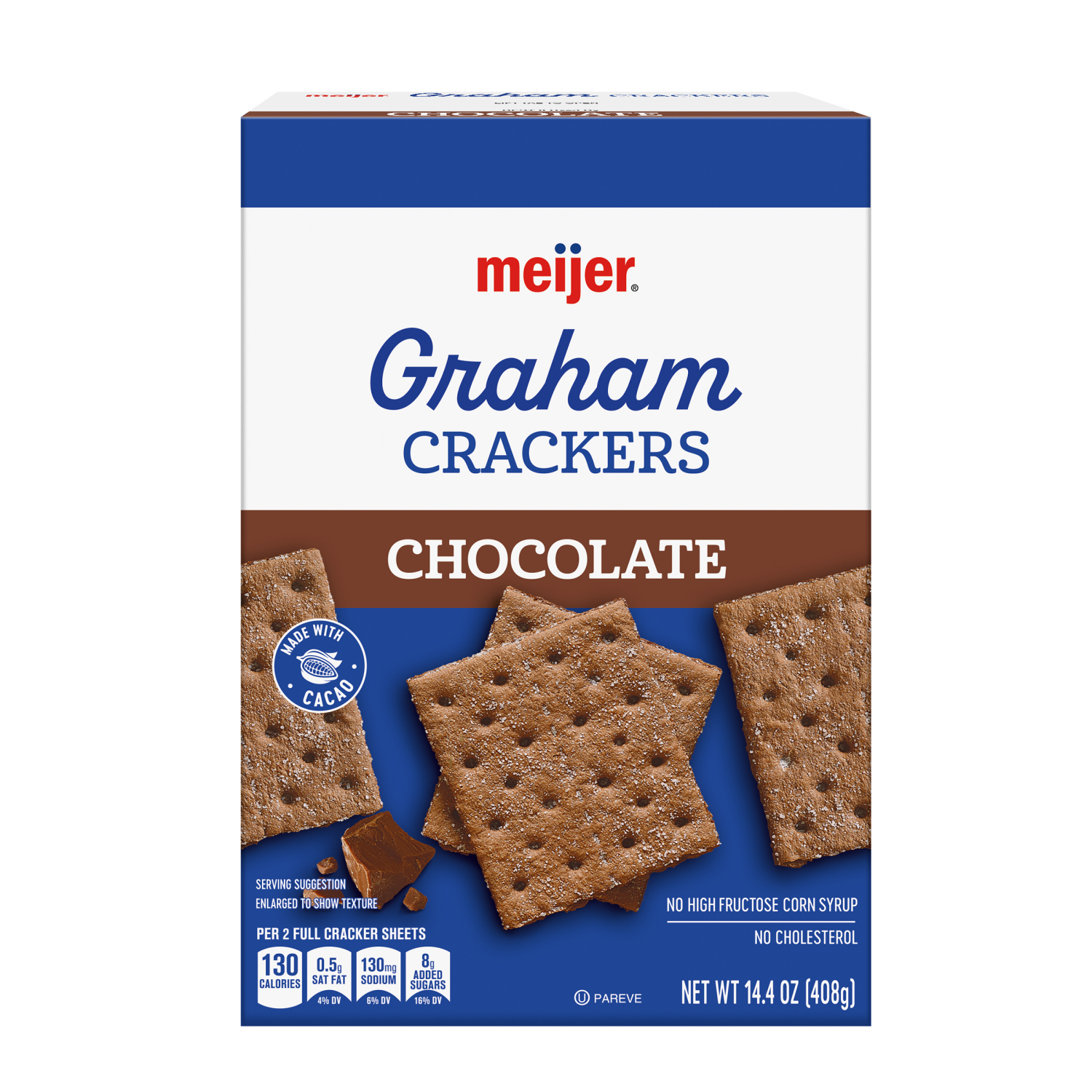 slide 1 of 5, Meijer Chocolate Graham Crackers, 14.4 oz